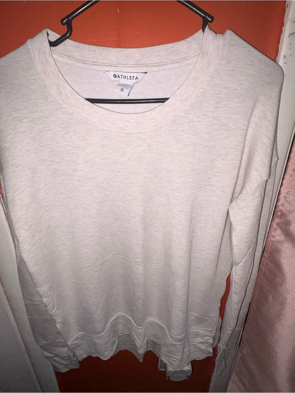 Athleta Cream Relaxed Crewneck Sweater